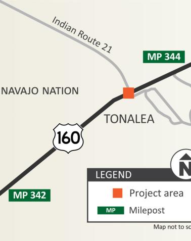 Project Area Map - US 160 & IR 21 Intersection Improvements