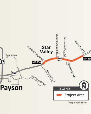 Map SR 260 Lion Springs Improvement Project