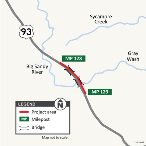 US 93 Sycamore Creek Project Map