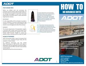 brochure - How to do business with ADOT