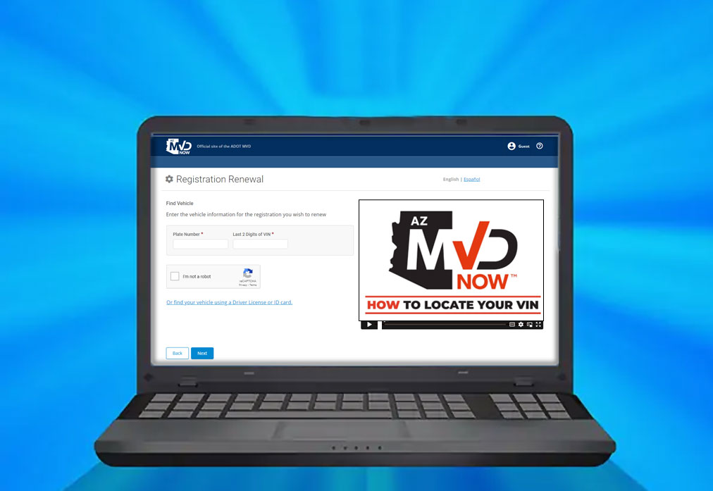 Online vehicle registration