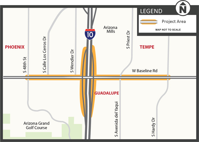 I 10/Baseline Road Traffic Interchange Map