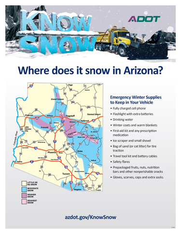 Where does it snow in Arizona? Infographic Where does it snow in Arizona? Infographic
