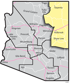 Northeast District - ADOT Districts Map
