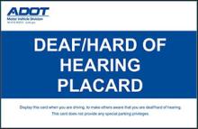 Deaf/Hard of Hearing Placard