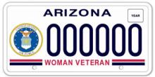Women Veterans Air Force License Plate