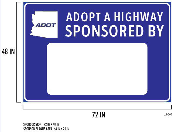Adopt a Highway blank sponsor sign sample Adopt a Highway blank sponsor sign sample