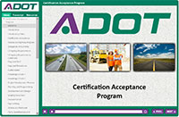 ADOT Certification Acceptance Training Manual ADOT Certification Acceptance Training Manual