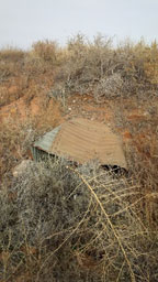 Collapsed drainage pipe. Collapsed drainage pipe.