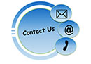Contact Commercial Vehicle Permits: Circle with mail, email, and phone icons