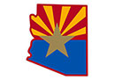 Local Counties and Cities Information: Arizona flag design over state outline