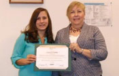 Lindsey Pribble accepting Spirit Award Lindsey Pribble accepting Spirit Award