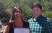 Mindy Teague accepting Spirit Award Mindy Teague accepting Spirit Award
