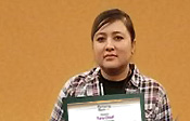Tara Chief accepting Spirit Award Tara Chief accepting Spirit Award