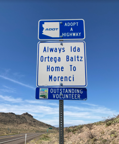 Volunteer Adopt a Highway sign