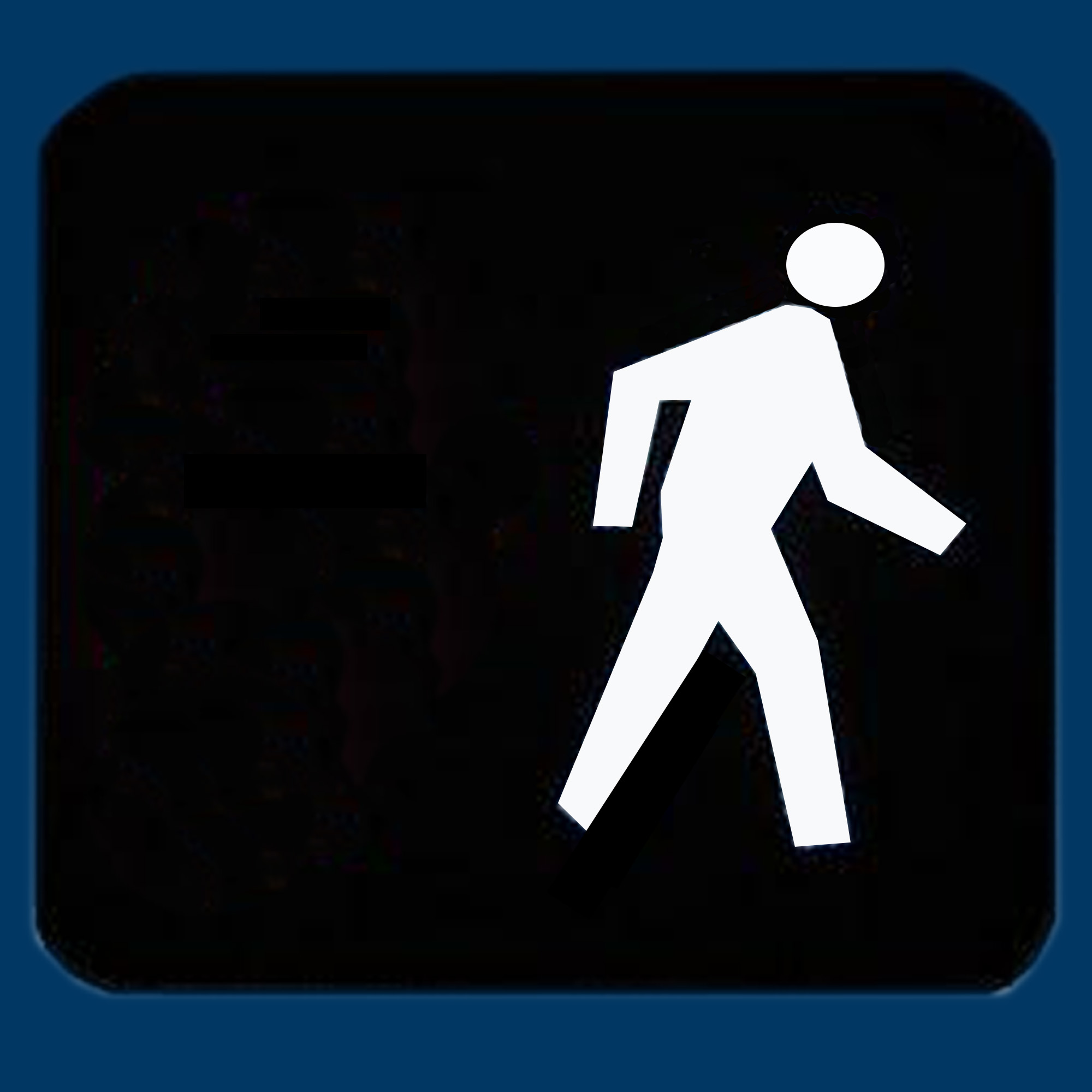 Crosswalk signal showing it's safe to walk