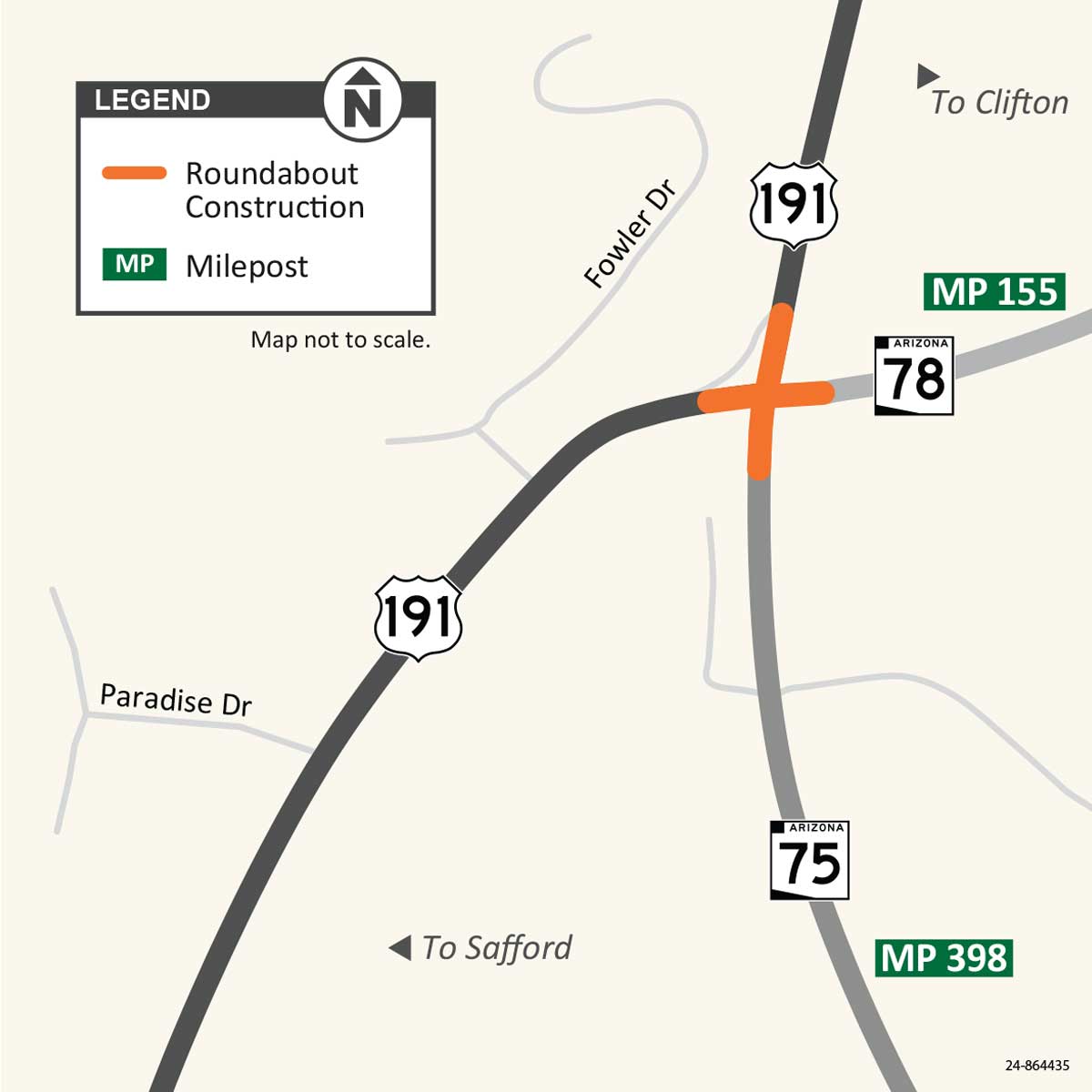 US 191 Roundabout Project map