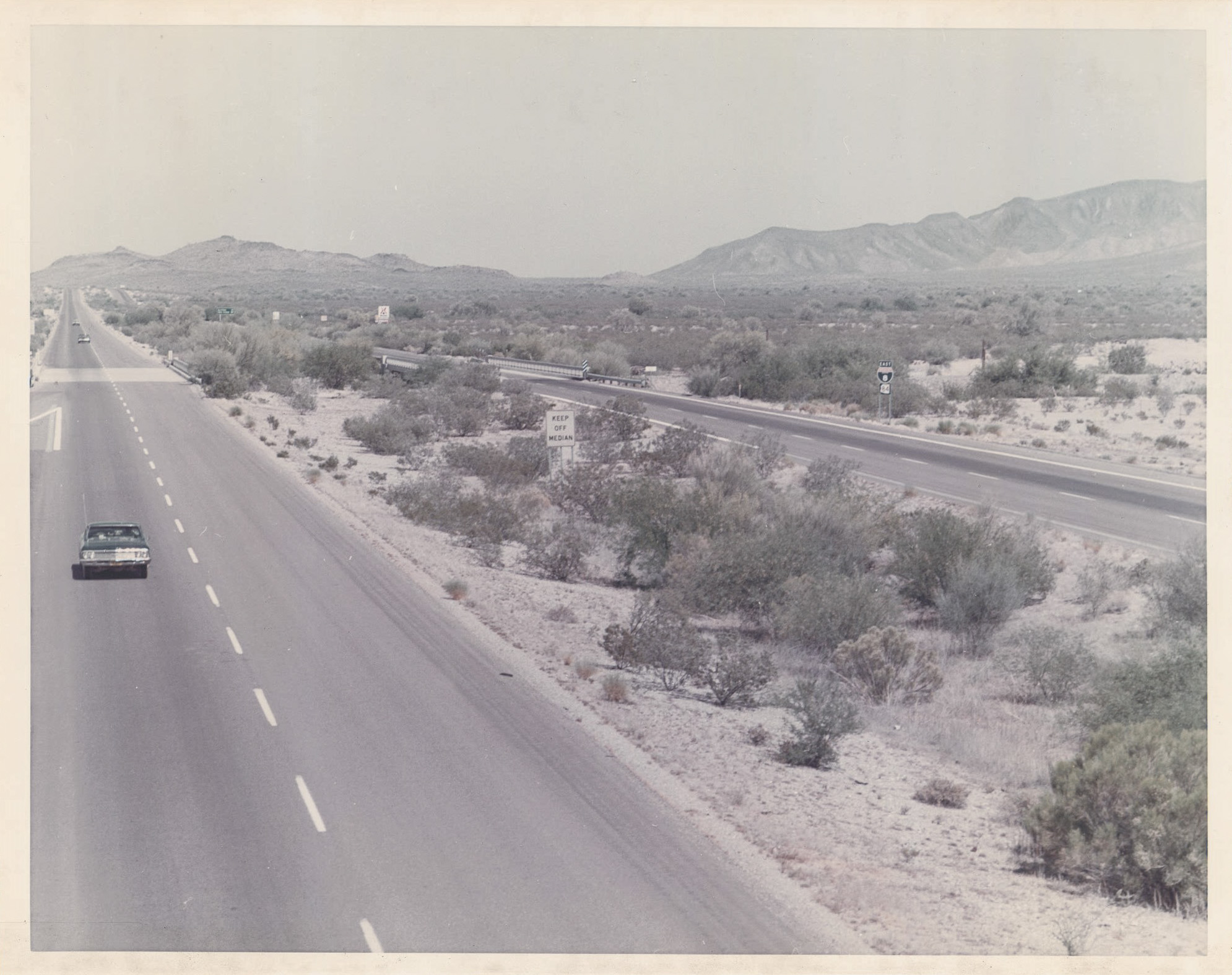 Interstate 8 from the 1970s between Casa Grande and Gila Bend.