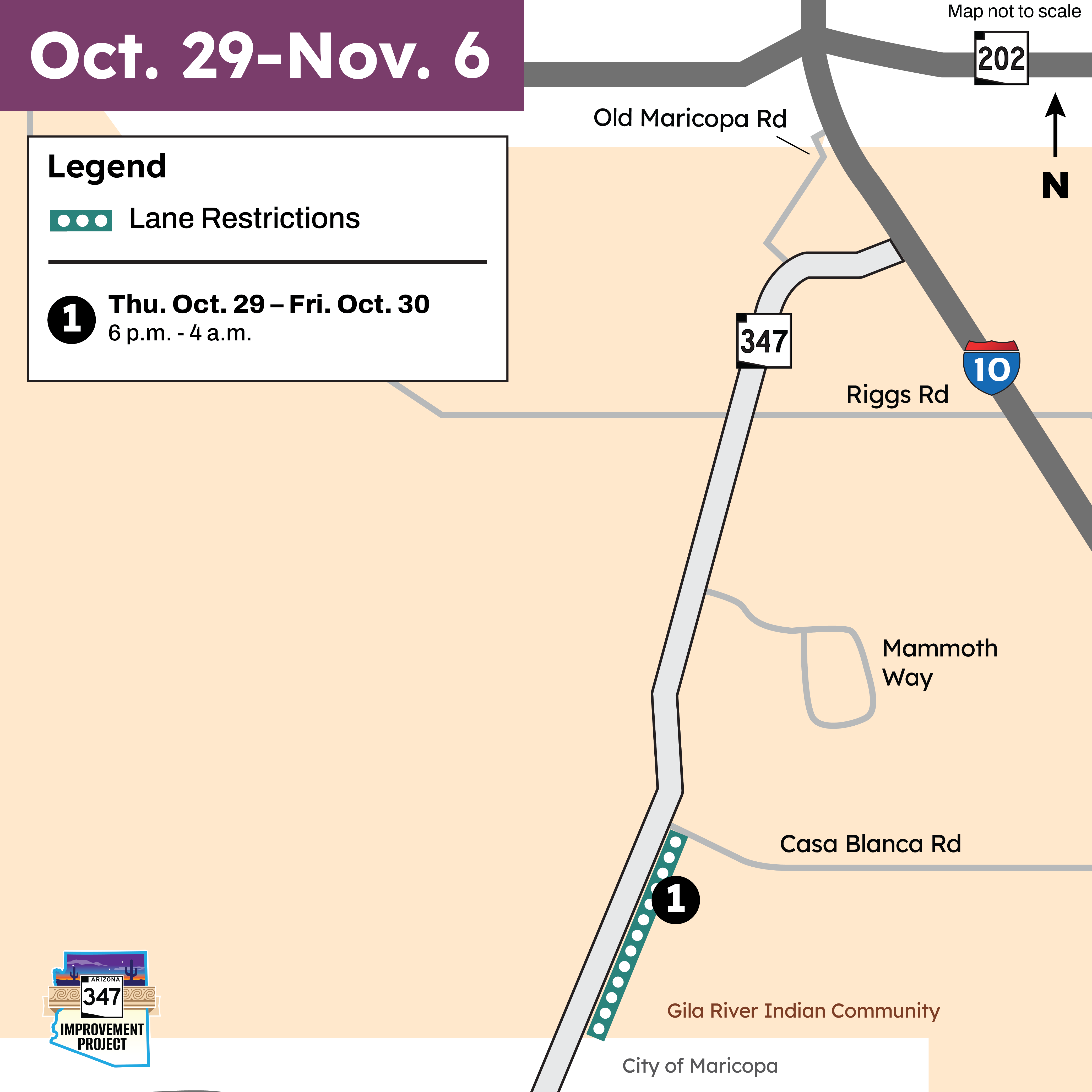 SR 347 Detours Map