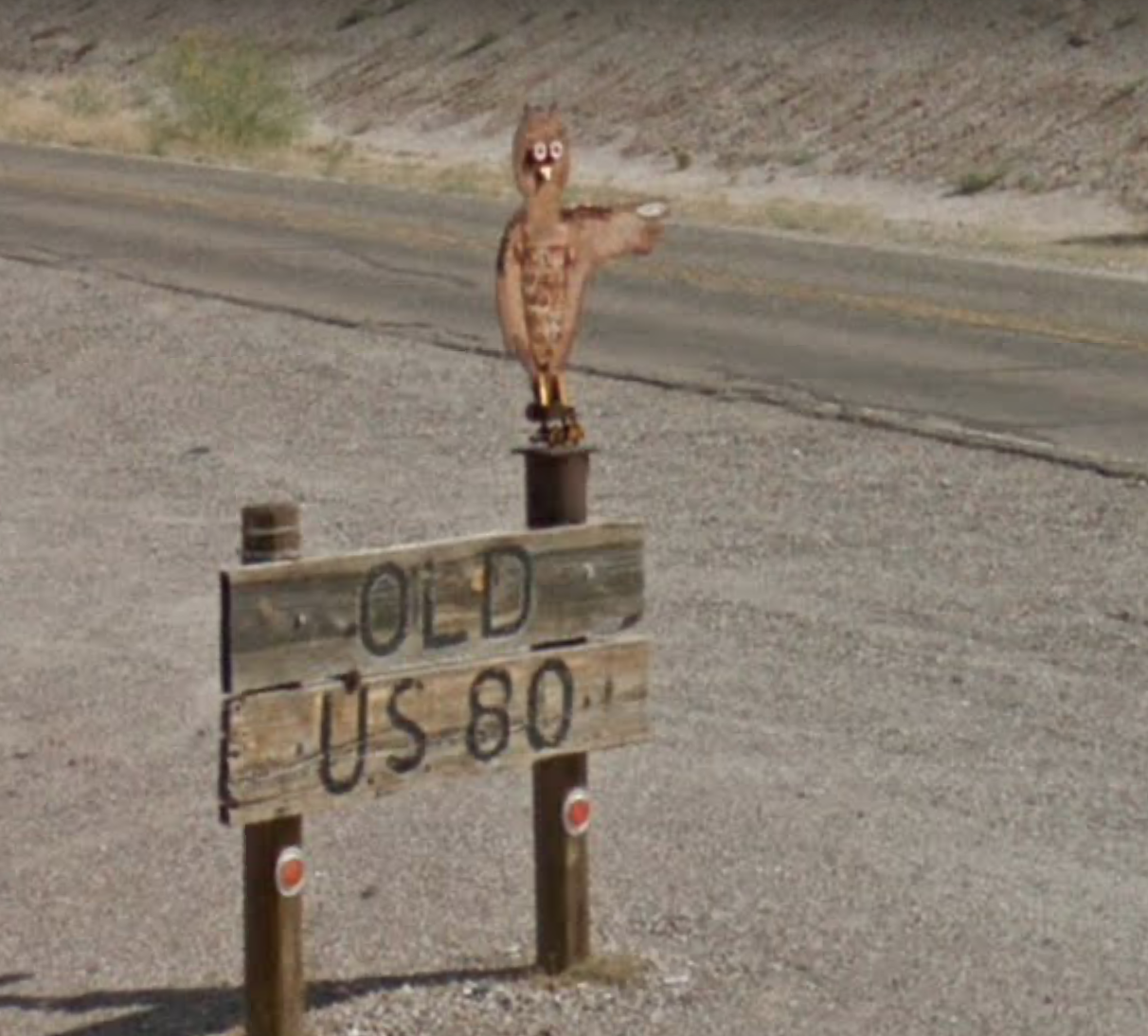 Old US 80 sign