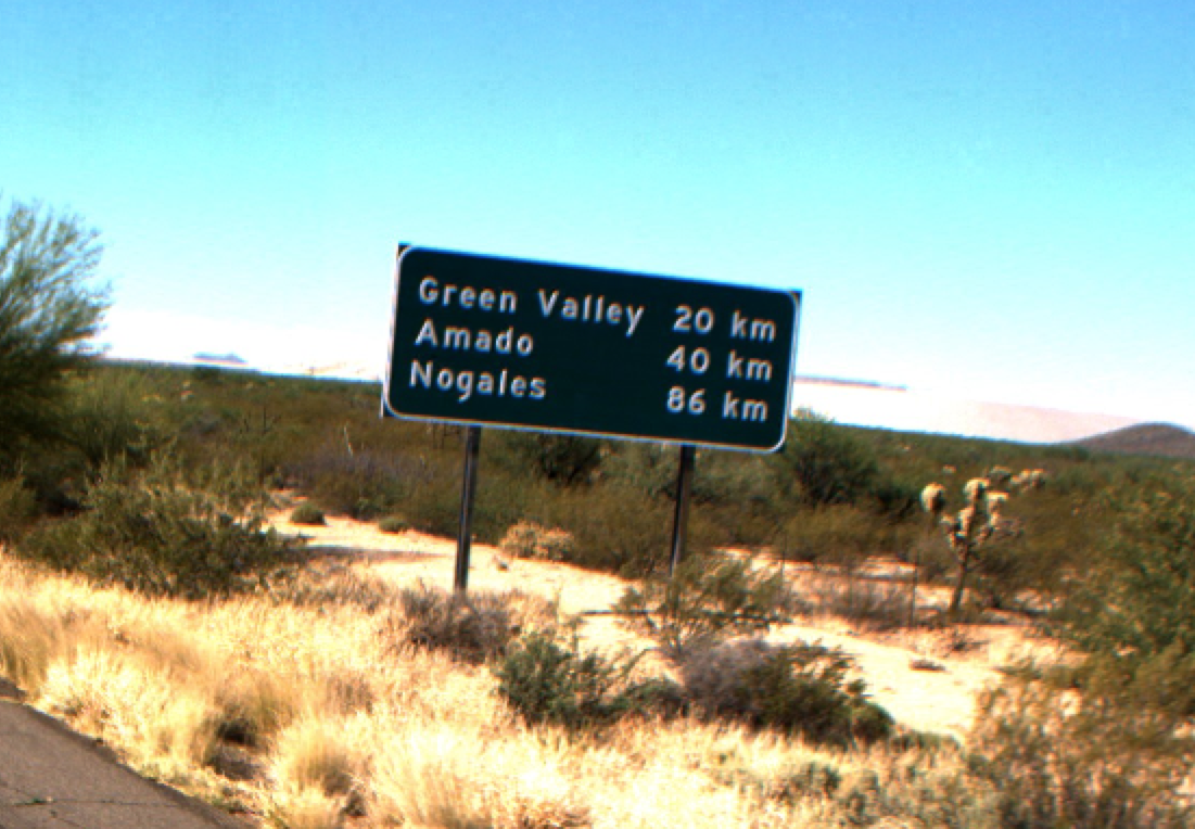 I-19 kilometer sign