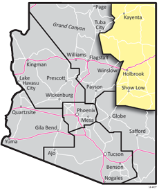 ADOT Districts Map - Northeast Northeast District - ADOT Districts Map