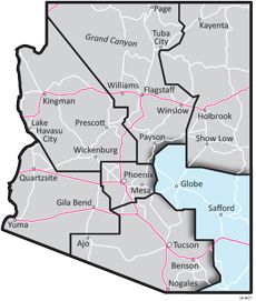ADOT Districts Map - Southeast Southeast District - ADOT Districts Map