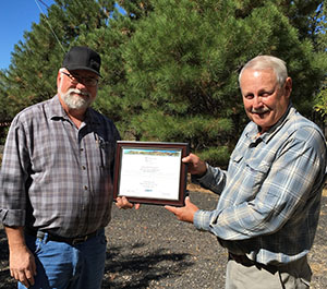 David Gregson Accepting a Spirit Award