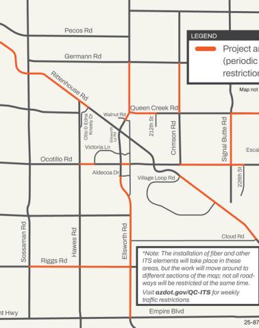 Queen Creek Intelligent Transportation Systems (ITS) Project Map