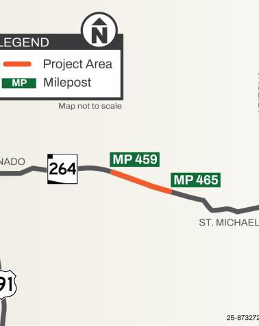 SR 264 Cross Canyon to Summit Pavement Project Map