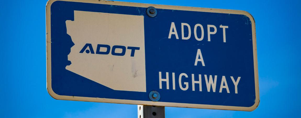 Adopt a Highway sign