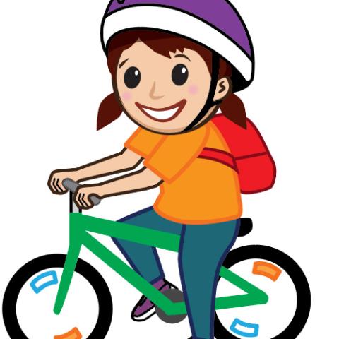 Girl on bike